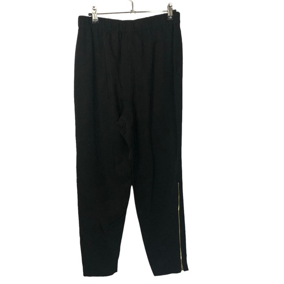 Everlane Black Japanese Geoweave Zip Hem Dress Casual Pants 10 - Picture 3 of 5